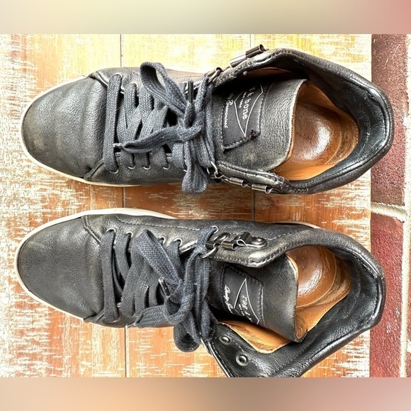 Rag & Bone Kent Black Leather High Top Sneakers - Picture 9 of 9